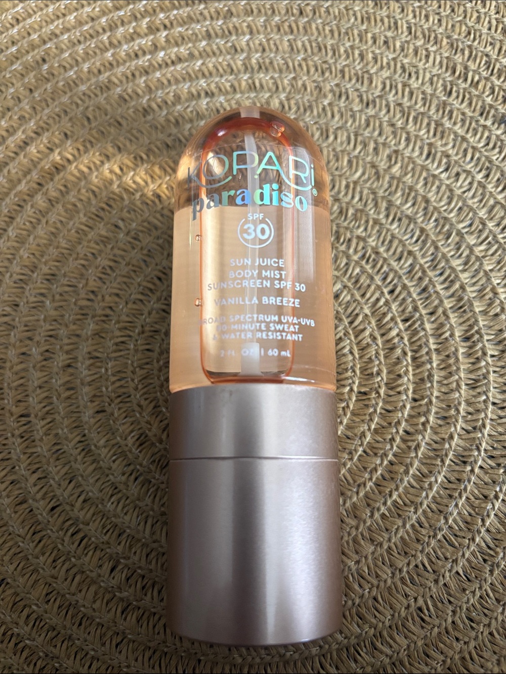Kopari Paradiso Sun Juice Body Mist SPF 30 - Peach & Rose Gold